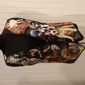 Vintage 90's Dog Breed Needlepoint/Tapestry Vest